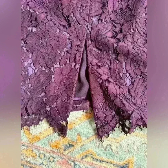 NWT Vince Camuto Plum purple Lace Sheath Dress size 14 - Picture 10 of 10